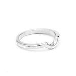 SIMPLE ARC CONTOUR BAND | SILVER - AngelaMonacojewelry