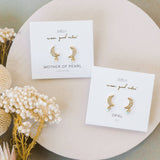 MOON DROP STUDS | MOTHER OF PEARL