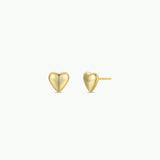 PUFFED HEART STUDS