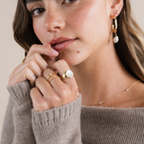 HALF PAVÉ RING