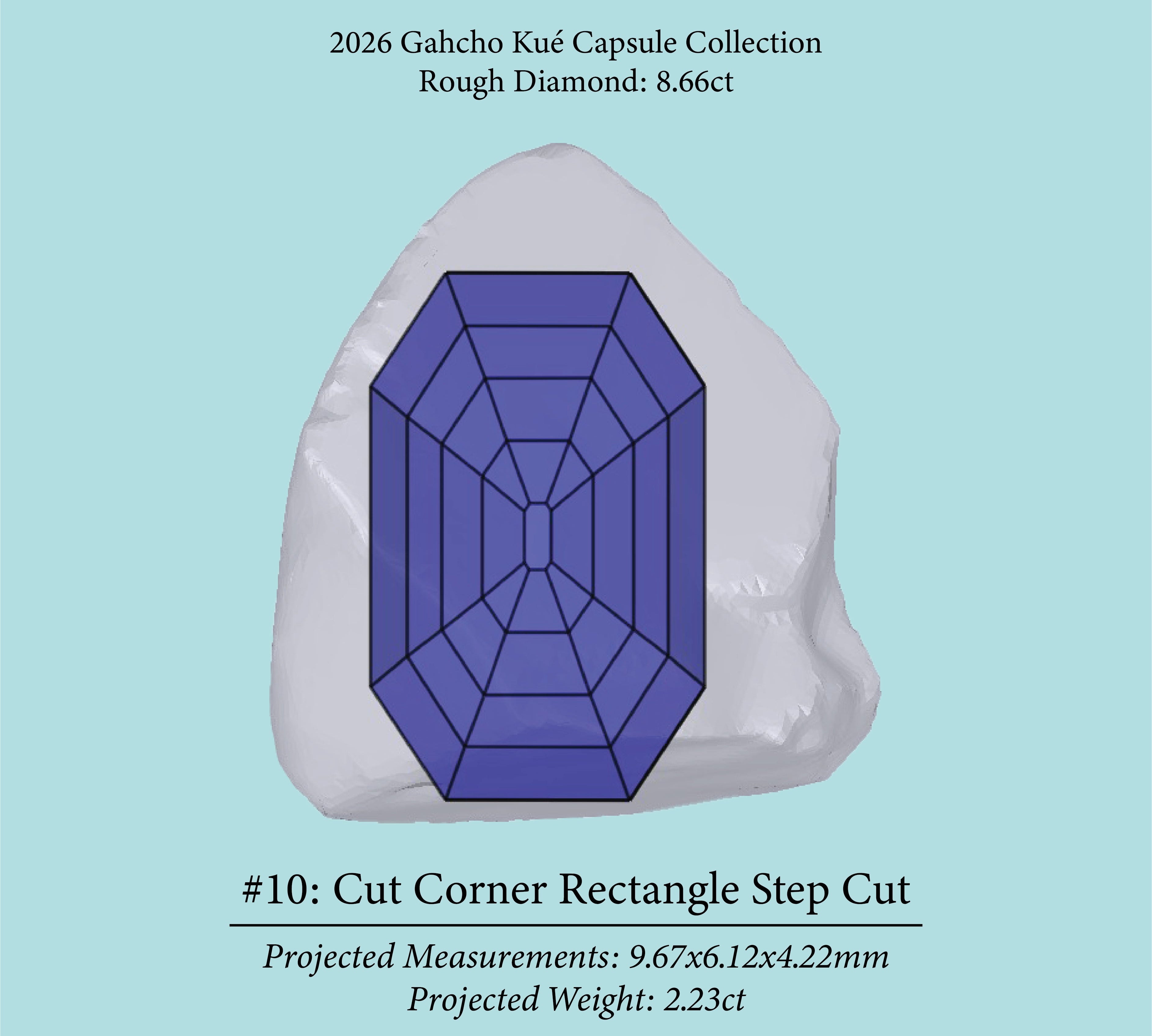 8.66ct VS1 C4 Pre-Cut Canadian Champagne Diamond 27935