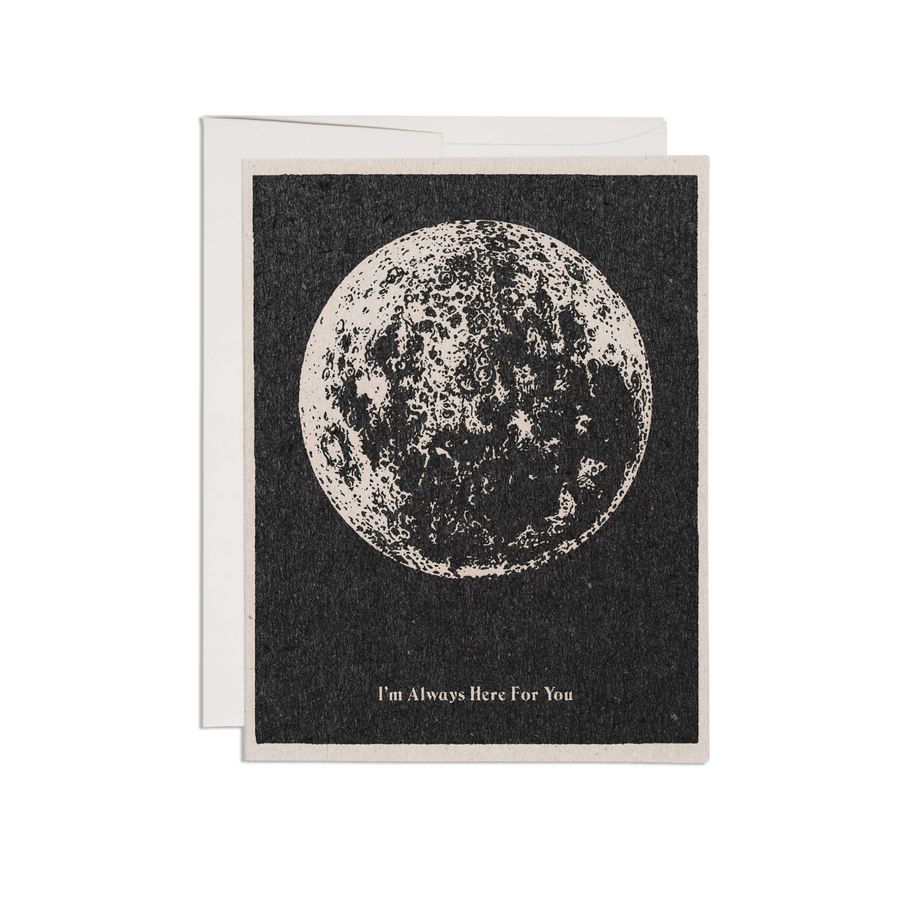 HERE FOR YOU MOON SYMPATHY GREETING CARD | RED CAP CARDS