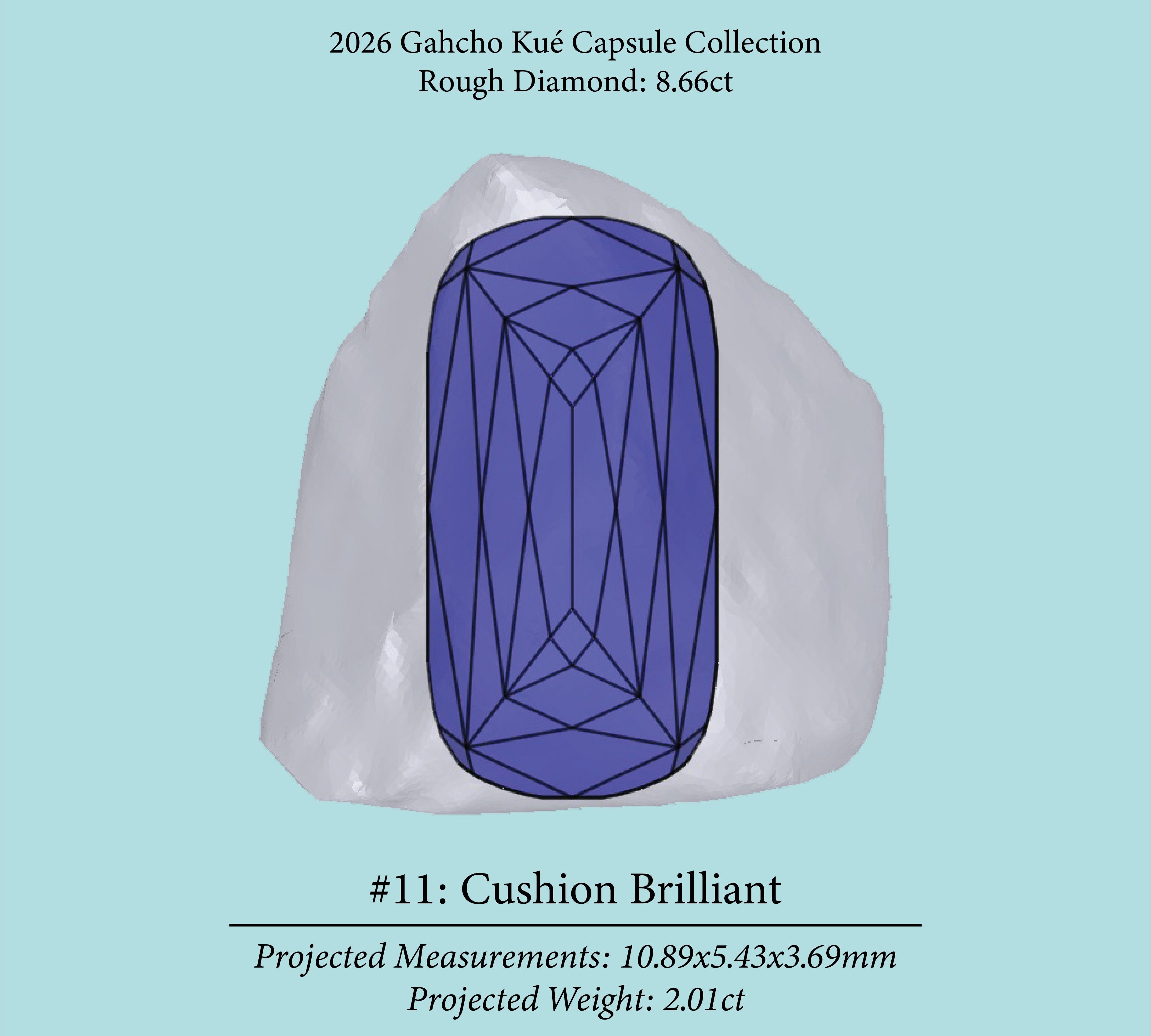 8.66ct VS1 C4 Pre-Cut Canadian Champagne Diamond 27935