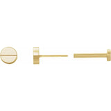 CIRCULAR GEOMETRIC STUDS | 14KT GOLD