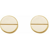 CIRCULAR GEOMETRIC STUDS | 14KT GOLD