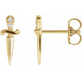 DAGGER STUDS | 14K | NATURAL DIAMOND