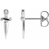 DAGGER STUDS | 14K | NATURAL DIAMOND