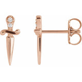 DAGGER STUDS | 14K | NATURAL DIAMOND