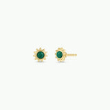 SUN STUD MALACHITE EARRINGS