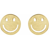 SMILEY FACE STUDS | 14K