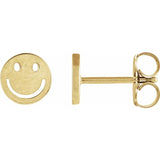 SMILEY FACE STUDS | 14K