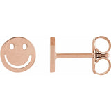 SMILEY FACE STUDS | 14K