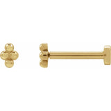 FOUR BEAD STUDS | 14K GOLD