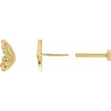 FAIRY WING FLAT BACK STUDS | 14K