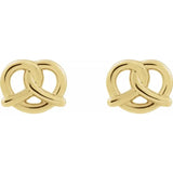 PHILLY PRETZEL STUDS | 14K