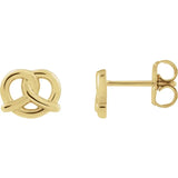PHILLY PRETZEL STUDS | 14K
