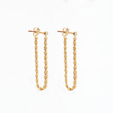 THICK ROPE CHAIN EARRINGS | 14K GOLD