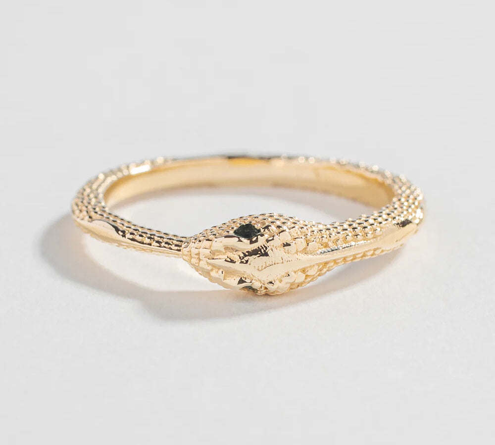 OUROBOROS SNAKE RING | ONYX