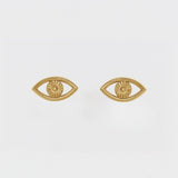 EVIL EYE STUDS | 14K
