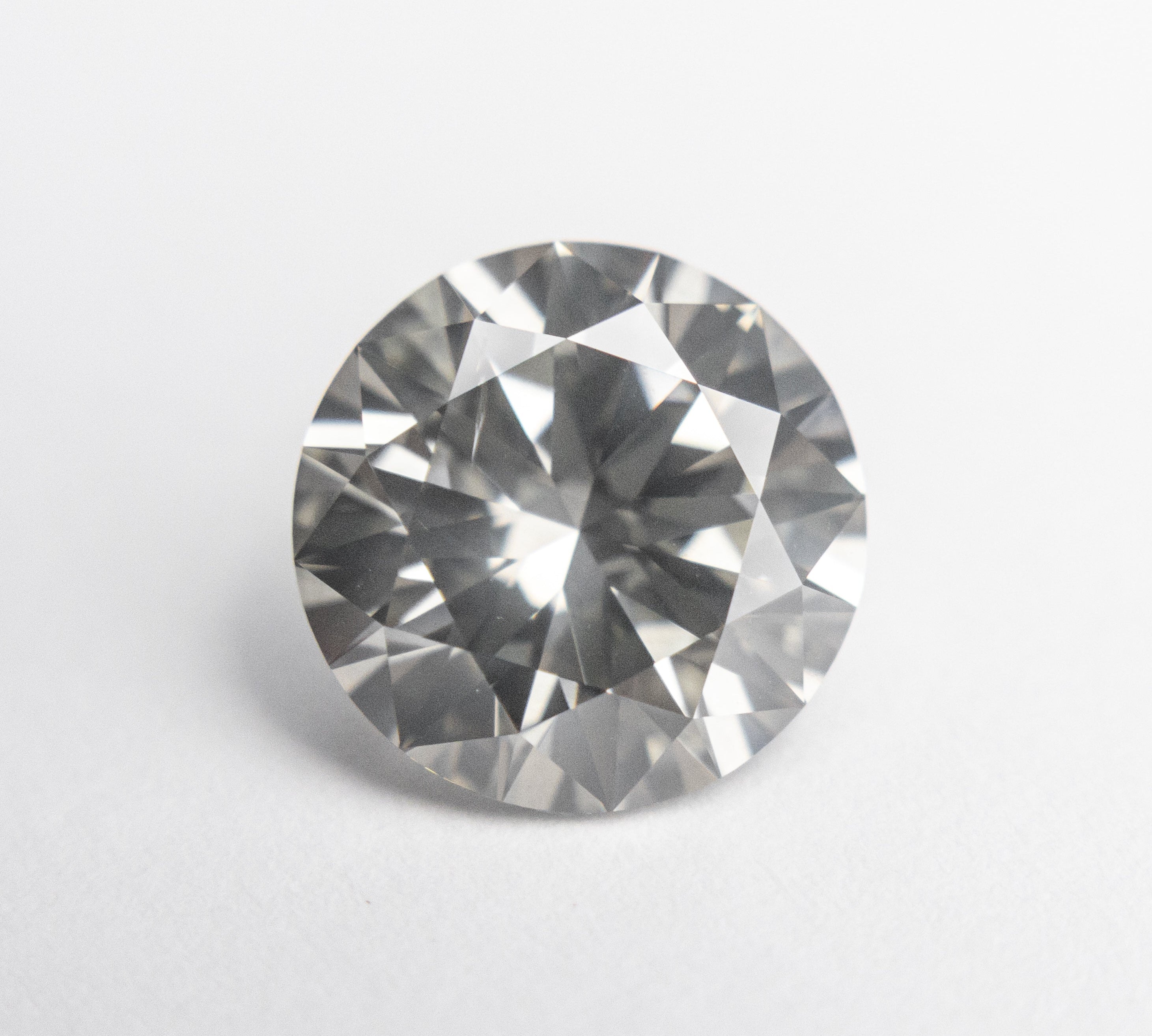 2.52ct 8.88x8.86x5.26mm SI2 Fancy Grey Round Brilliant 18867-01 - Misfit Diamonds