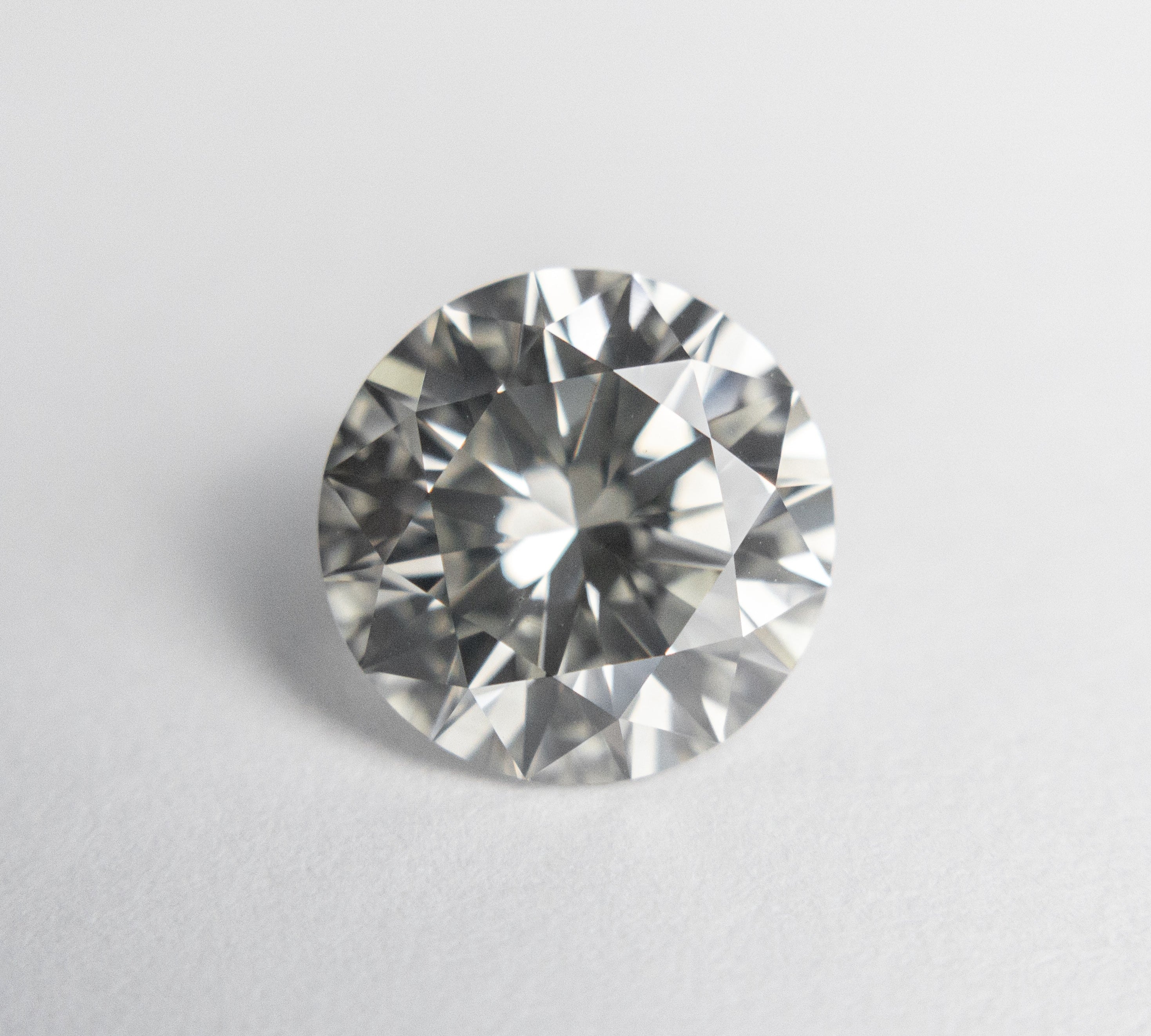 2.01ct 8.07x8.01x5.03mm GIA SI1 Fancy Grey Round Brilliant 18868-01 - Misfit Diamonds