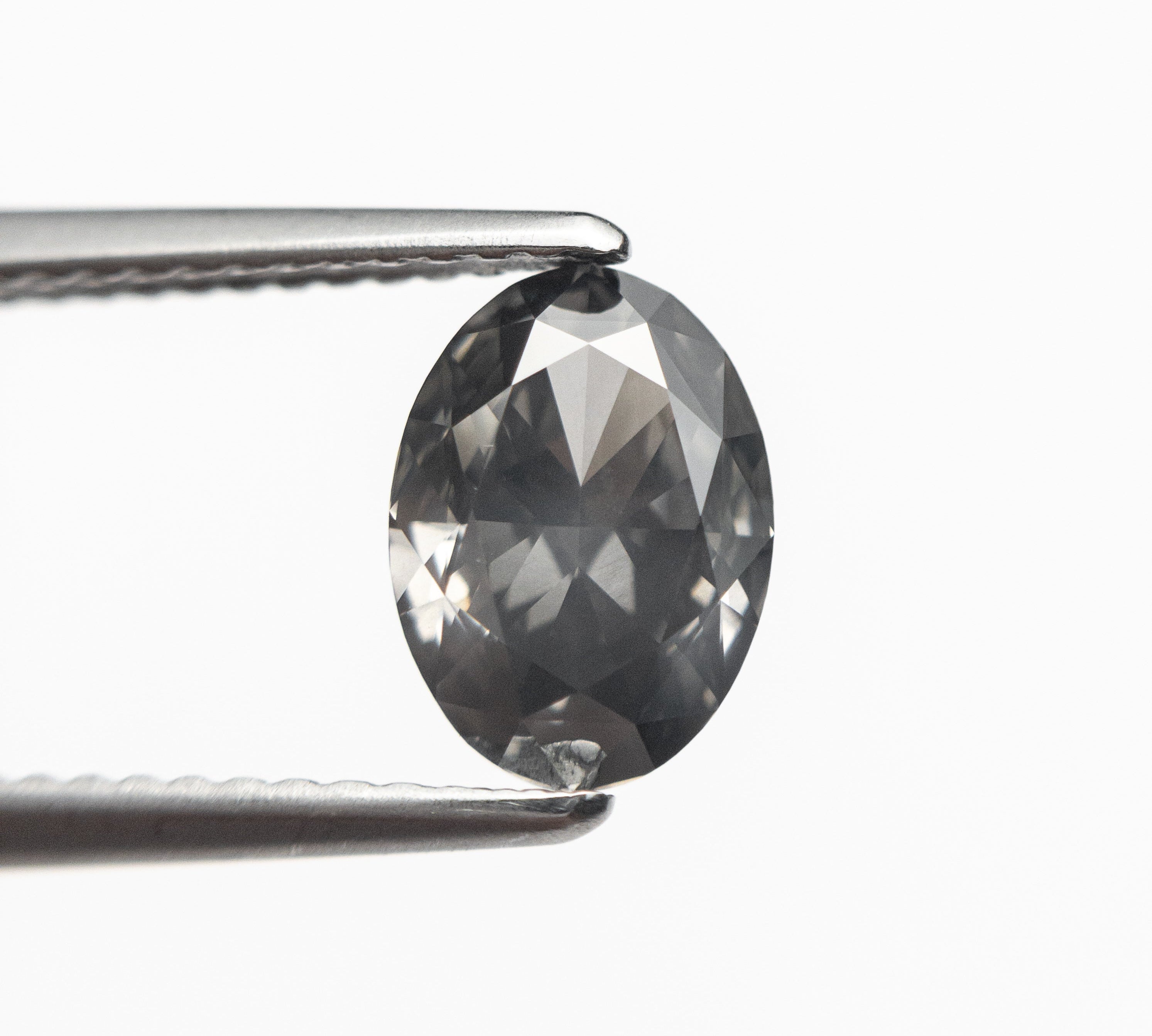 1.55ct 8.56x6.22x3.78mm GIA I1 Fancy Gray Oval Brilliant 19266-01 - Misfit Diamonds