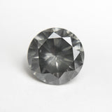 3.05ct 9.27x9.26x5.69mm Fancy Grey Round Brilliant 19552-01