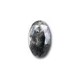 1.63ct | Salt & Pepper Oval Shape Rose Cut Lab Diamond
