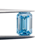 1.24ct | Fancy Vivid Blue/VS1 Emerald Shape Step Cut Lab Diamond (IGI)
