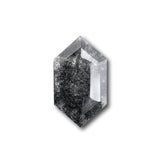 2.22ct | Salt & Pepper Hexagon Shape Rose Cut Lab Diamond
