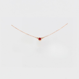 RUBY BEZEL NECKLACE