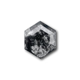 2.00ct | Salt & Pepper Hexagon Shape Rose Cut Lab Diamond