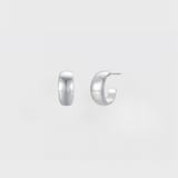 WIDE SILVER HOOP