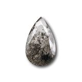 1.08ct | Salt & Pepper Pear Shape Rose Cut Lab Diamond