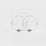 DOUBLE TERMINATED CRYSTAL NUGGET HOOPS