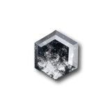1.48ct | Salt & Pepper Hexagon Shape Rose Cut Lab Diamond
