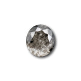1.51ct | Salt & Pepper Oval Shape Rose Cut Lab Diamond