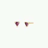 AMETHYST MINI GEM EARRINGS