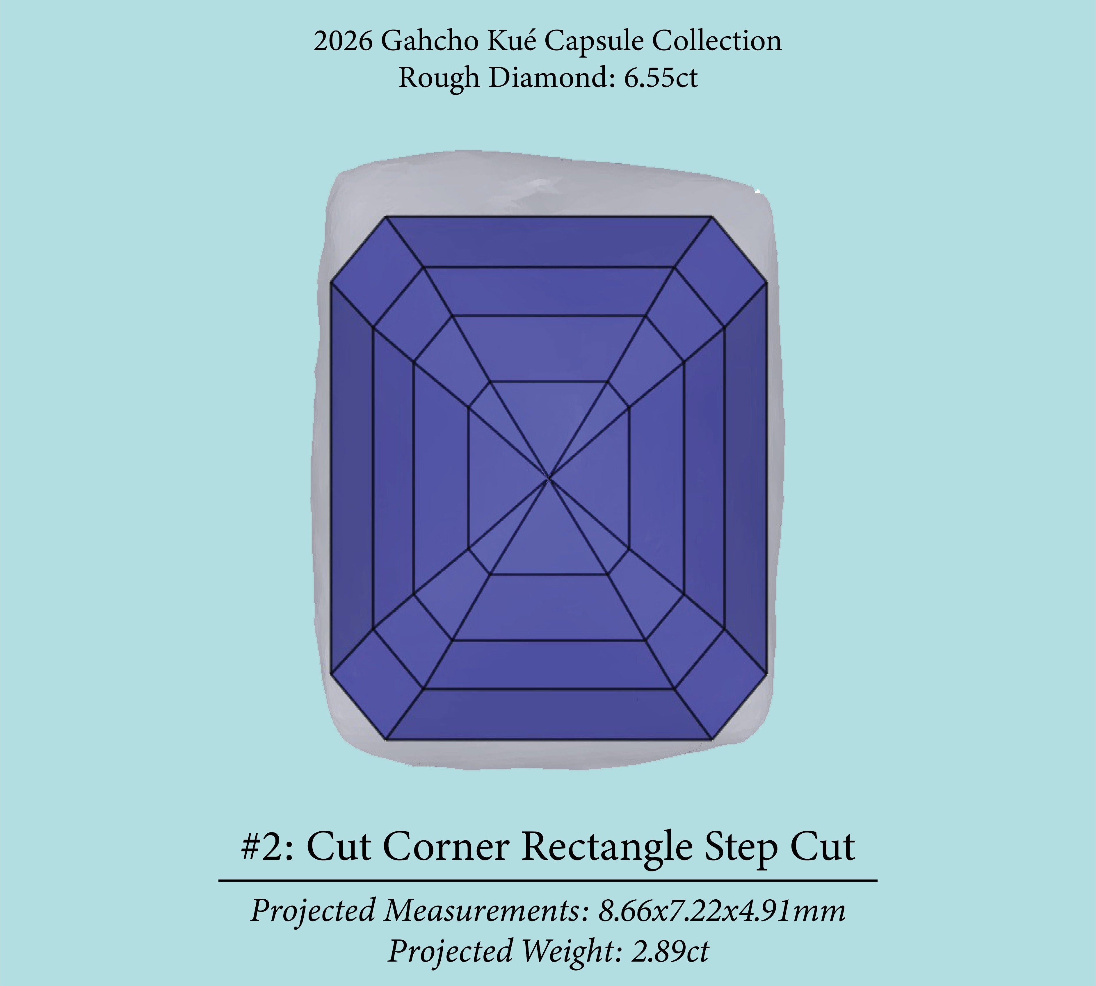 6.55ct VVS2 L Pre-Cut Canadian Champagne Diamond 27940