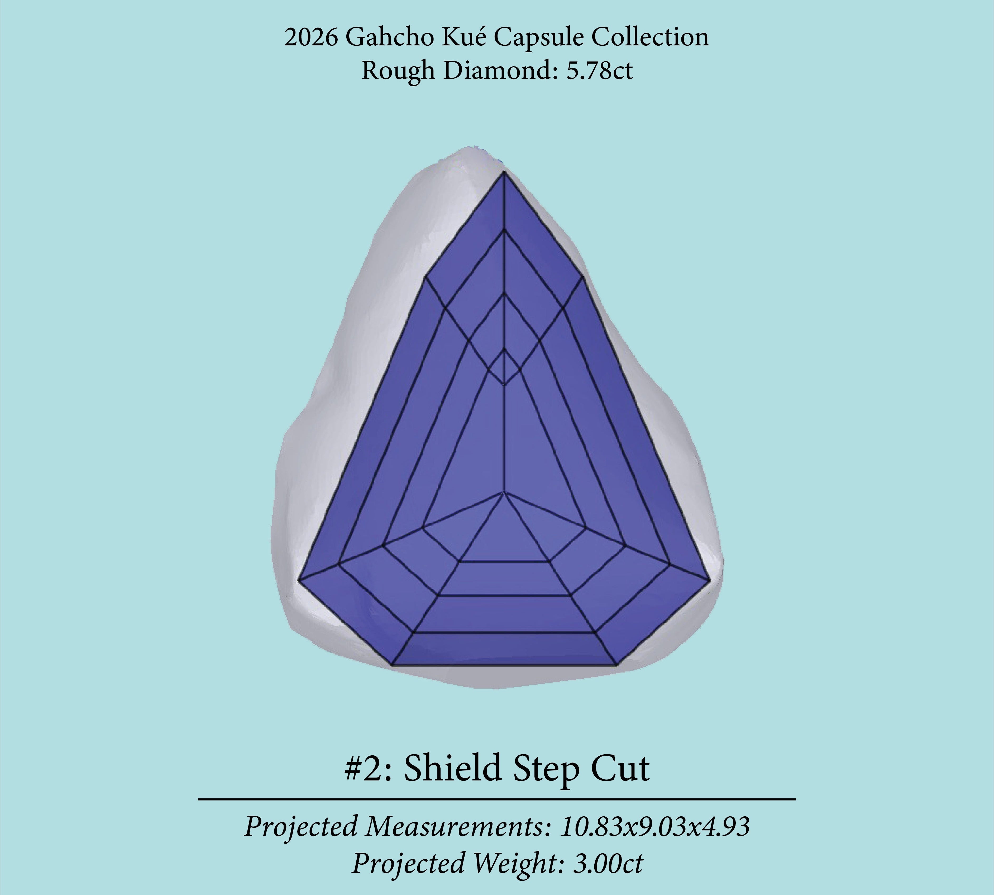 5.78ct VS2 C2 Pre-Cut Canadian Champagne Diamond 27941