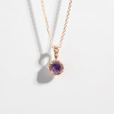 MATRIX HALO NECKLACE | AMETHYST