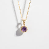 MATRIX HALO NECKLACE | AMETHYST