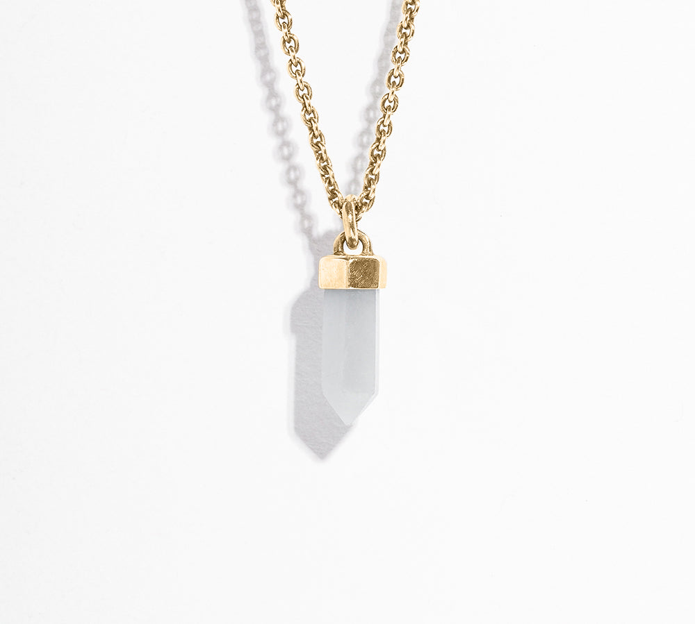 CRYSTAL POINT NECKLACE | ANGELITE