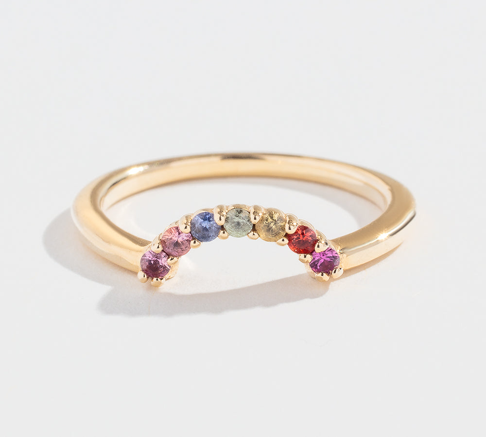 RAINBOW CONTOUR BAND | SAPPHIRES