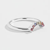 RAINBOW CONTOUR BAND | SAPPHIRES