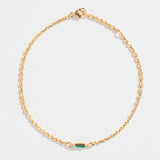 EMERALD BAGUETTE BRACELET | 14K GOLD & EMERALD