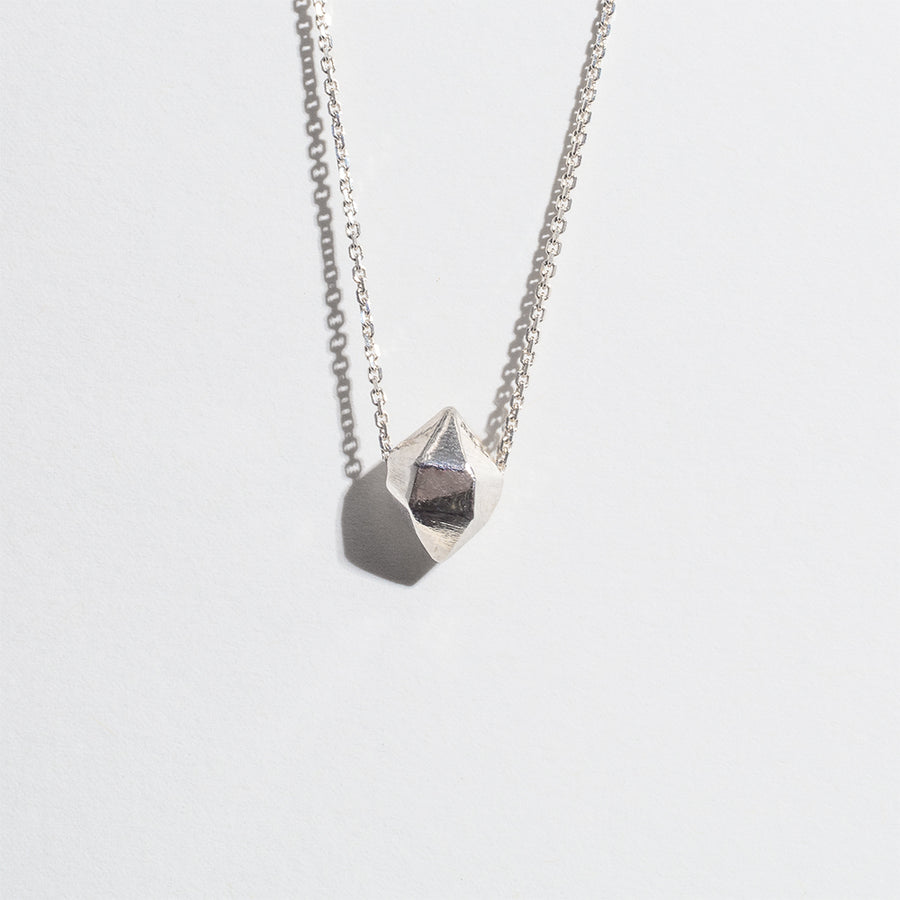DOUBLE TERMINATED SLIDING NUGGET NECKLACE  | STERLING SILVER