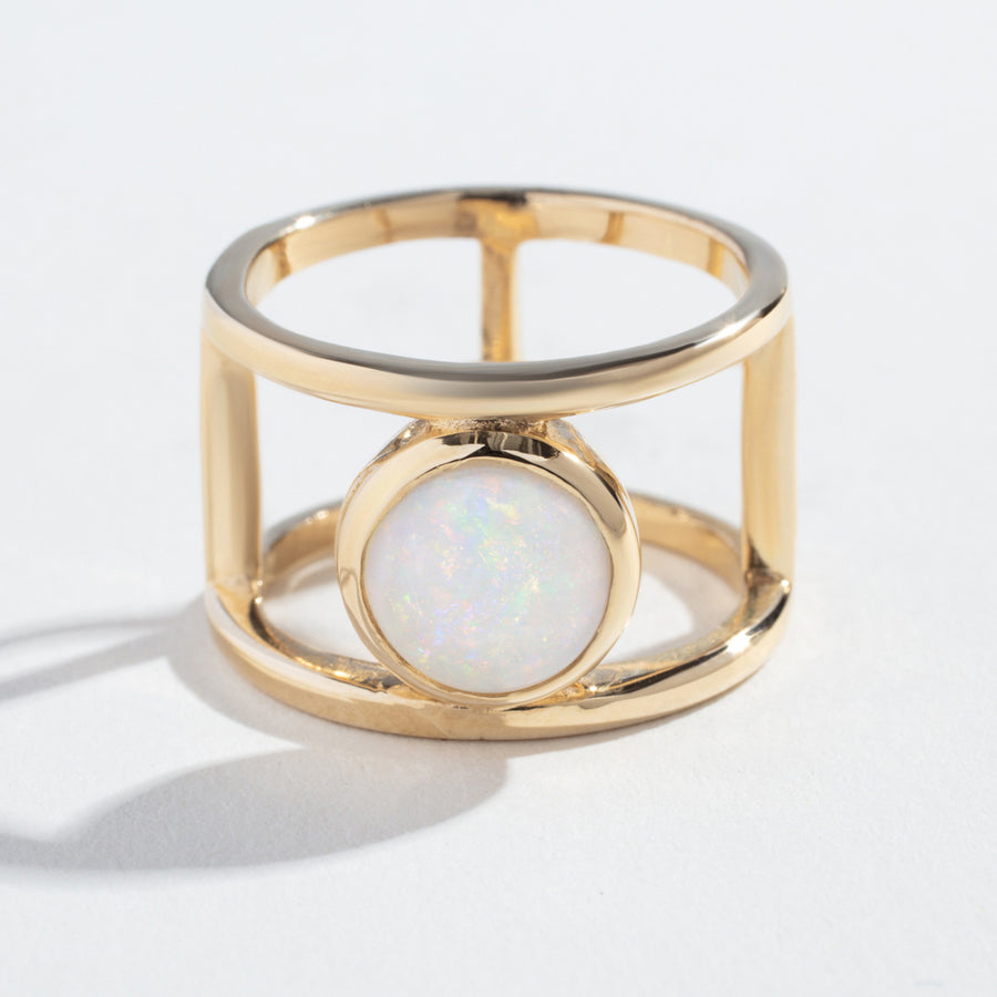 DOUBLE BAND RING | OPAL