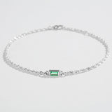 EMERALD BAGUETTE BRACELET | 14K GOLD & EMERALD
