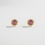 SAMPLE SALE | MATRIX HALO STUDS | GARNET